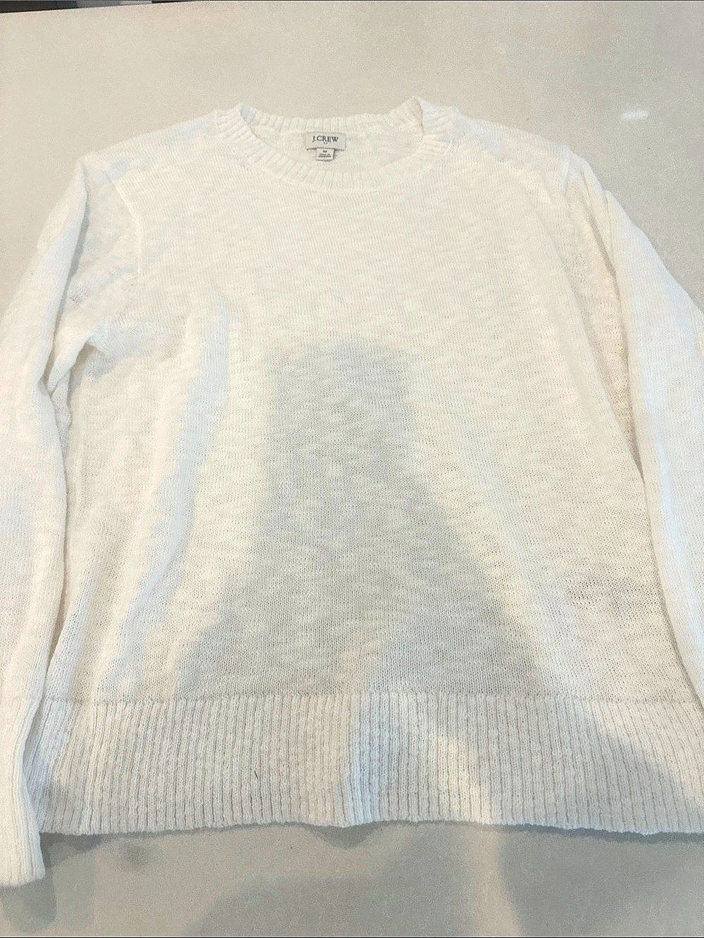 J.Crew Neck Sweater in White Size Medium